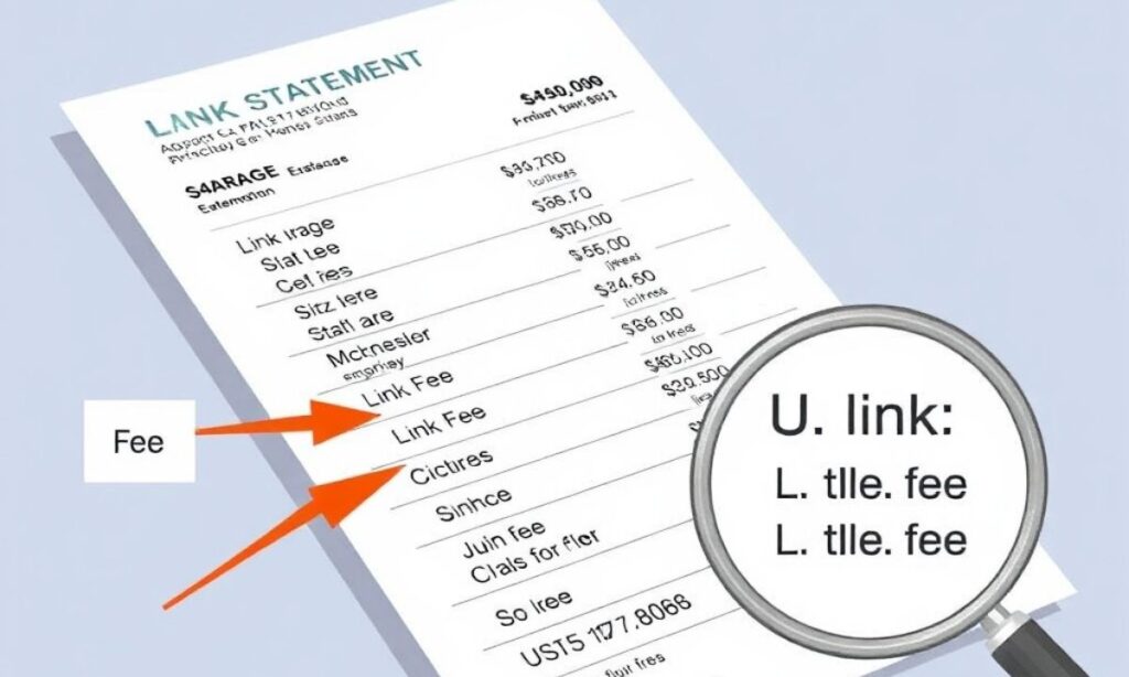 How do US Link Fees Appear on Statements?